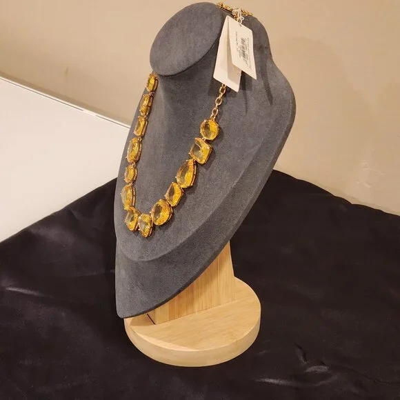 Brand New!!KATE SPADE: Vegas Jewel|Transparnt Canary Yellow|Epoxy Stone|Necklace - Picture 2 of 6